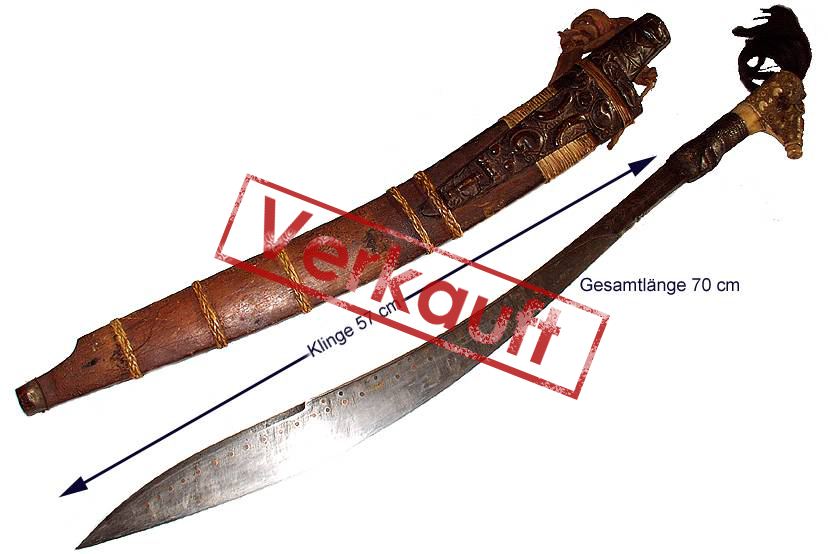 Kopfj&auml;ger-Schwert der Dayaks, Malaysia, ca. 1850